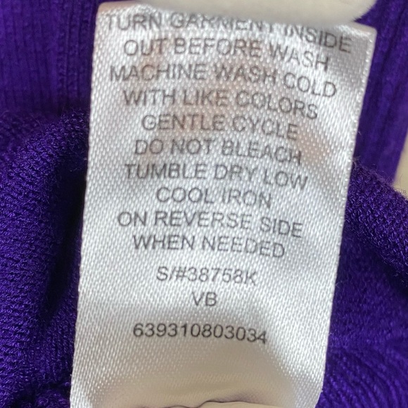 Takeout Size XS Purple V-Neck Long Sleeve Maternity Winter/Fall Sweater Top - Picture 4 of 6